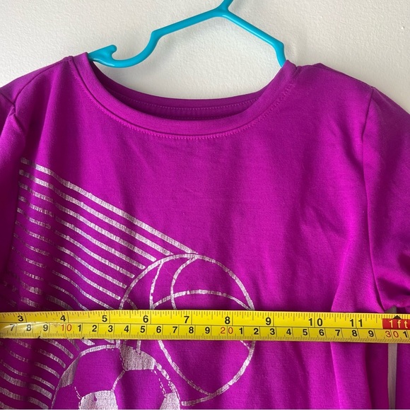 🌼 5/$25 Athletic Works Long Sleeve Sports Graphic Tee Pink Purple Size XS 4-5 - Picture 5 of 8